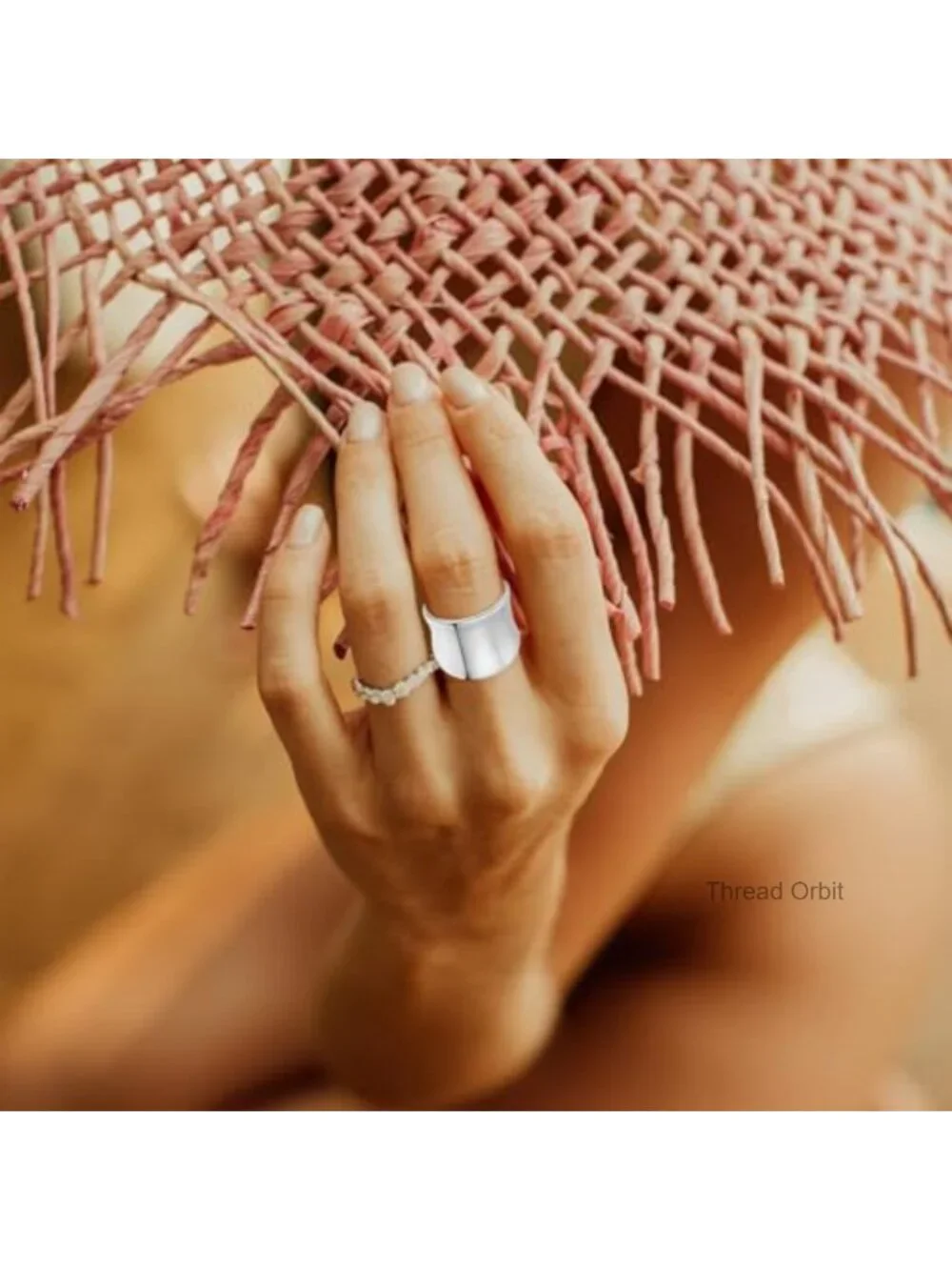 S925 Sterling Silver Chunky Band Ring Unisex Adjustable Thumb Ring